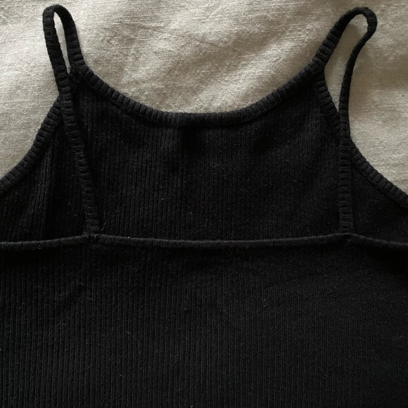 Brandy Melville black tank. Cropped, ribbed tank, small/medium. - Picture 4 of 4